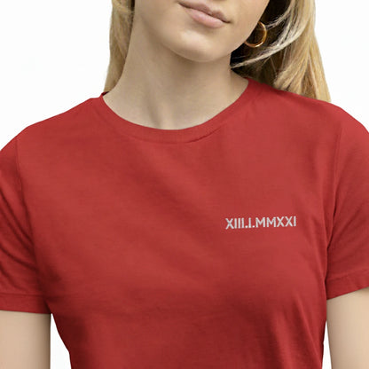 T-shirt avec inscription brodée