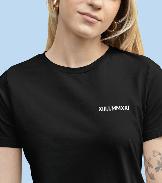 T-shirt avec inscription brodée