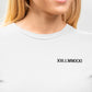 T-shirt à manche longue avec inscription brodée