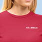 T-shirt à manche longue avec inscription brodée