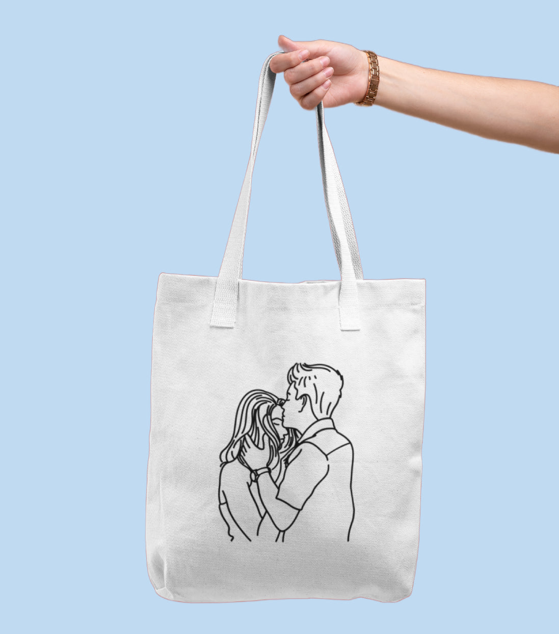 Tote bag brodé avec votre photo
